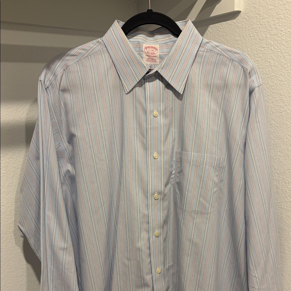 Brooks Brothers Blue Striped Dress Shirt